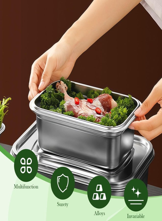 LCJAOF Stainless Steel Ice Cream Container with Lid - 1.2L Reusable Freezer Storage Box for Bulk Homemade Ice Cream, Leak-Proof & Insulated - Image 4